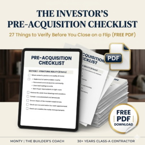 The Investor’s Pre-Acquisition Checklist: 27 Things to Verify Before You Close on a Flip
